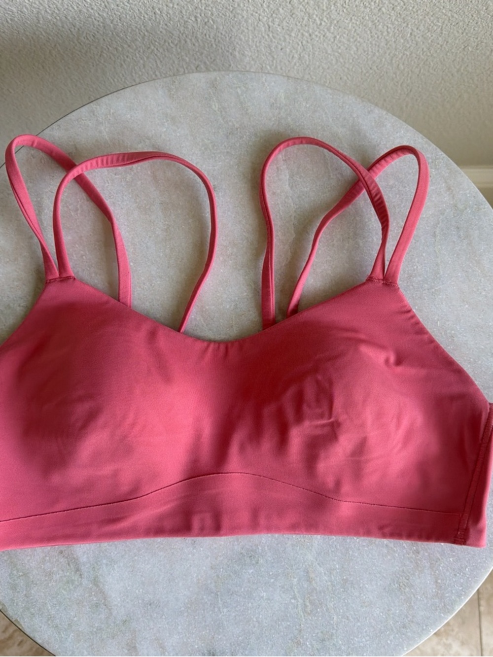 lululemon athletica Coral Pink Double-Strap Sports Bra size 6